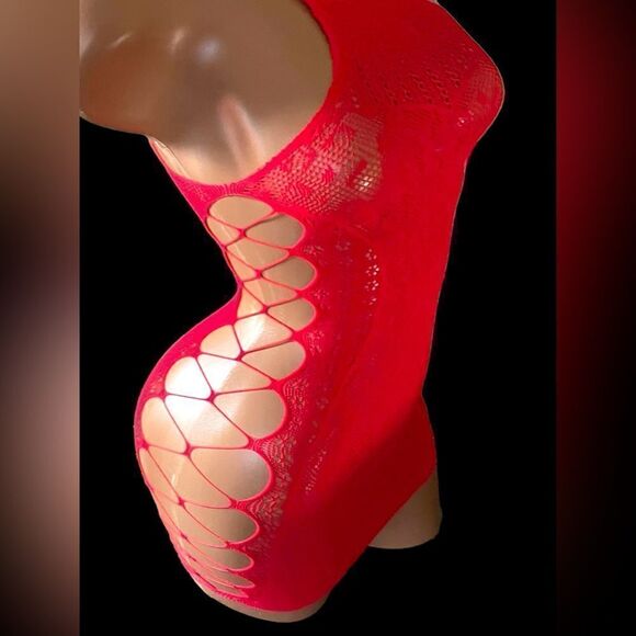 Red Halter l Top l Cover-up l Intimate l OS High-Stretch l Nwot - Picture 5 of 8